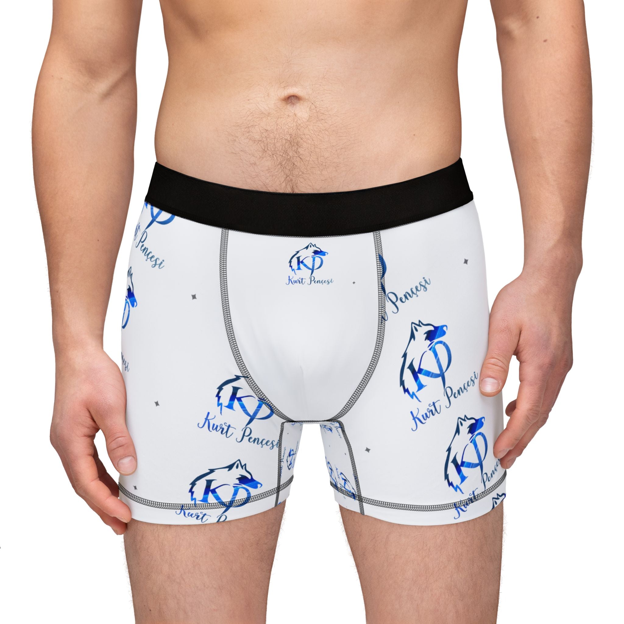 Custom Logo Men’s Boxer Briefs — All-Over Print Personalized Underwear