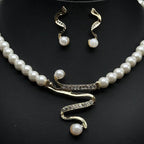 Fashion Personality Deep V Clavicle Pearl Pendant Suit